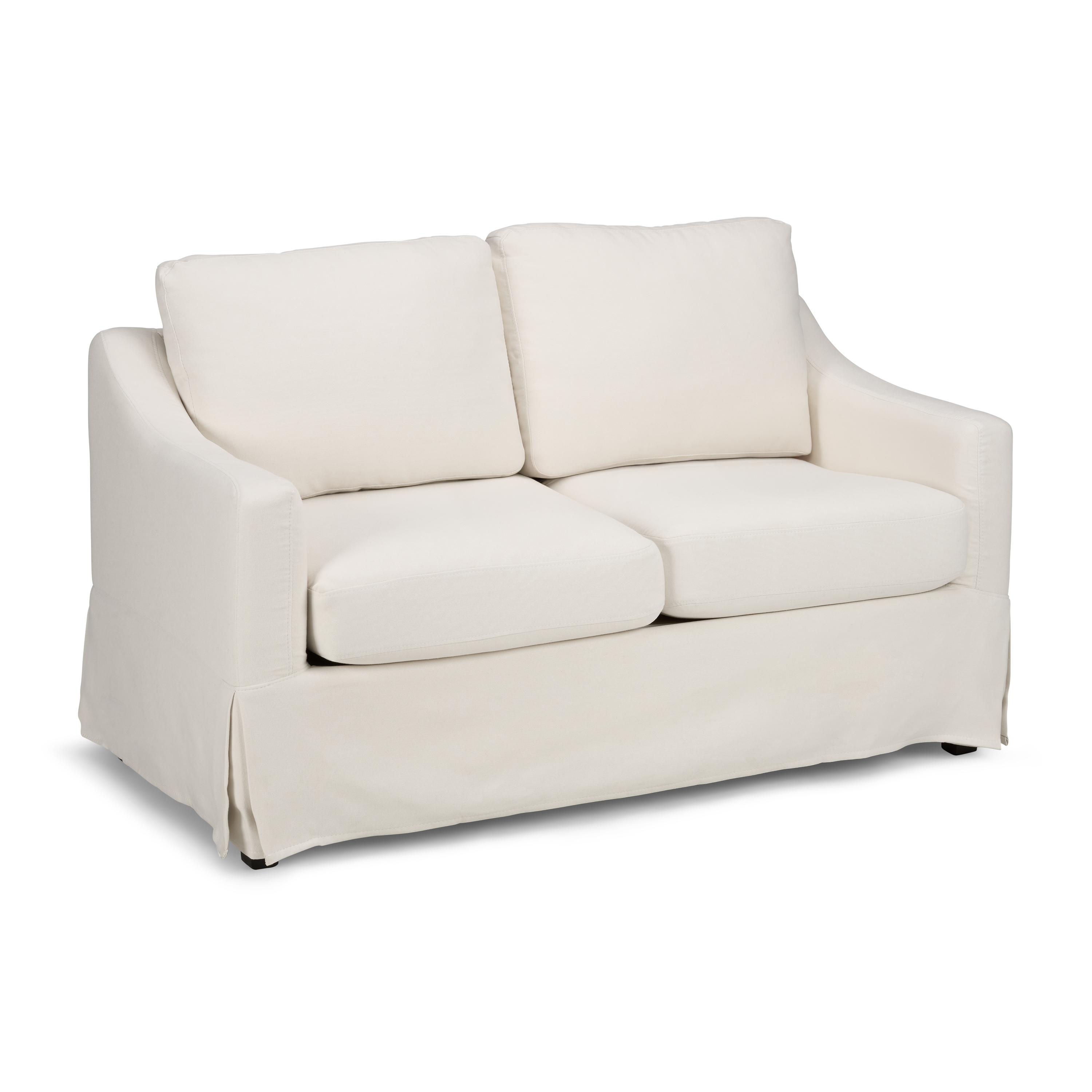 Shop Bush Home Harper 57W Loveseat with Slipcover HAR011IYB 1 #color_ivory basketweave fabric