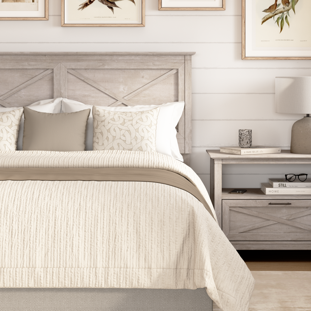 Shop Bush Home Key West 65W Full/Queen Headboard, Image 04, KWQ165WG-03, #color_washed gray