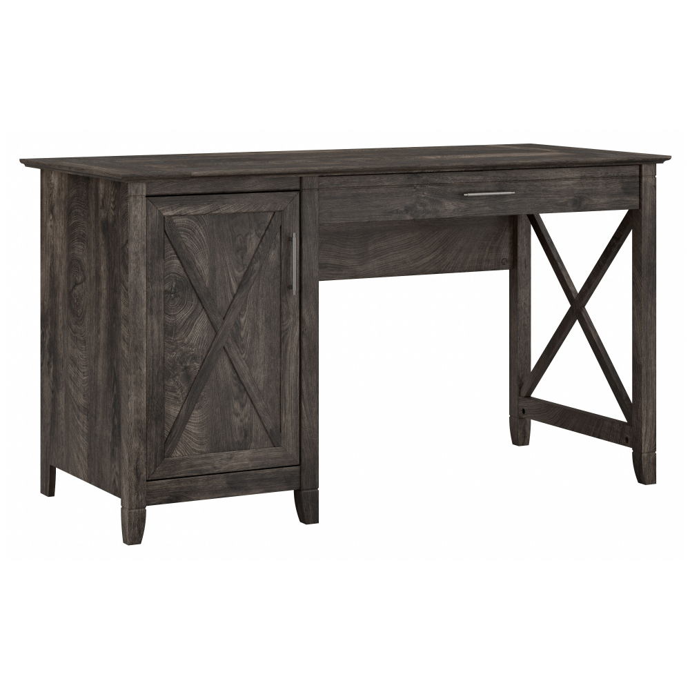 Shop Bush Furniture Key West 54W Computer Desk with Keyboard Tray and Storage, Image 01, KWD154GH-03, #color_dark gray hickory