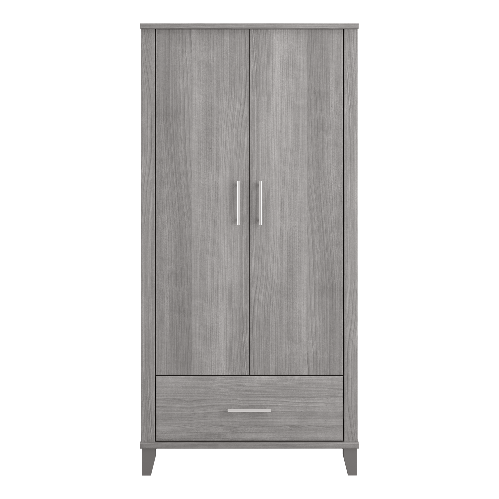 Shop Bush Furniture Somerset Tall Storage Cabinet with Doors and Drawer, Image 03, STS166PGK-Z2, #color_platinum gray