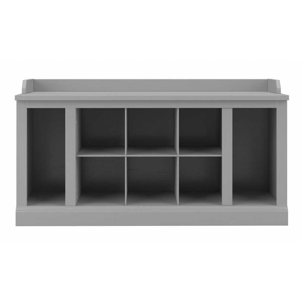 Shop Bush Furniture Woodland 40W Shoe Storage Bench with Shelves, Image 03, WDS240CG-03, #color_cape cod gray