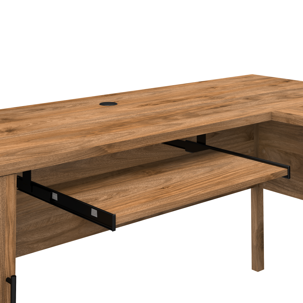 Shop Bush Furniture Somerset 60W L Shaped Desk with Storage, Image 05, WC81330K, #color_fresh walnut