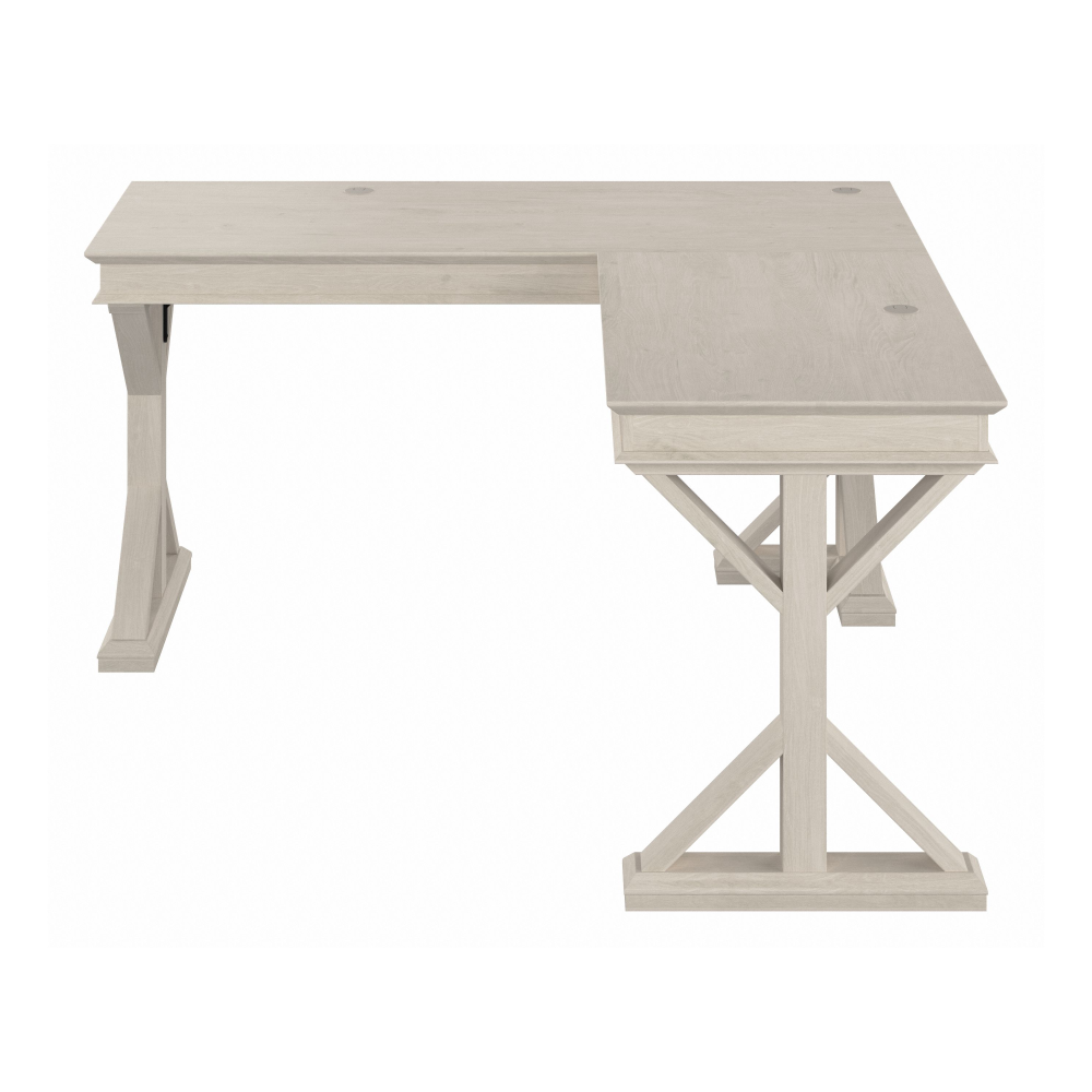 Shop Bush Furniture Homestead 60W Farmhouse L Shaped Desk, Image 03, HOD160LW-03K, #color_linen white oak
