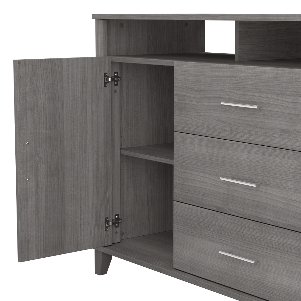 Shop Bush Furniture Somerset 3 Drawer Dresser and Bedroom TV Stand, Image 07, STV148PGK, #color_platinum gray