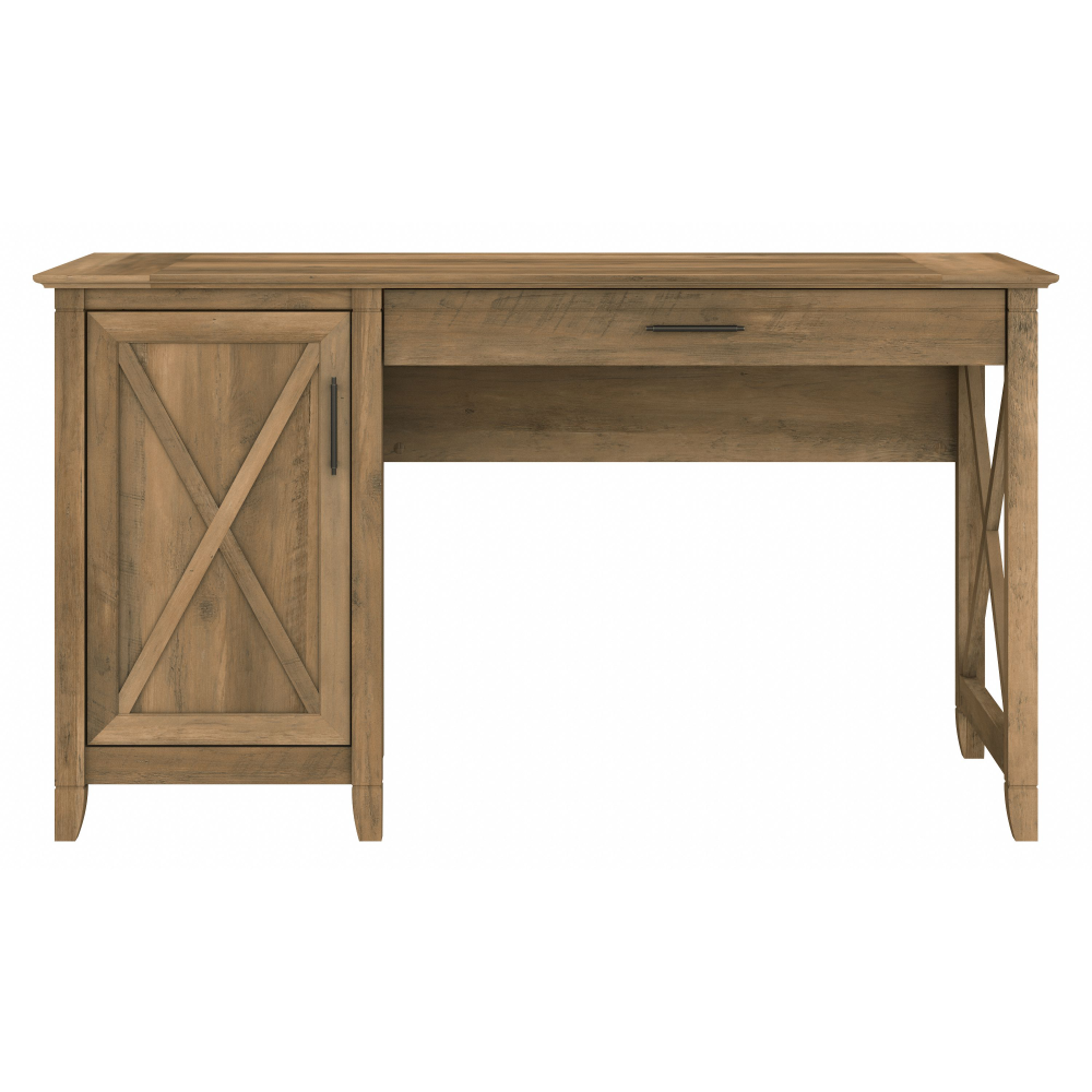 Shop Bush Furniture Key West 54W Computer Desk with Keyboard Tray and Storage, Image 03, KWD154RCP-03, #color_reclaimed pine