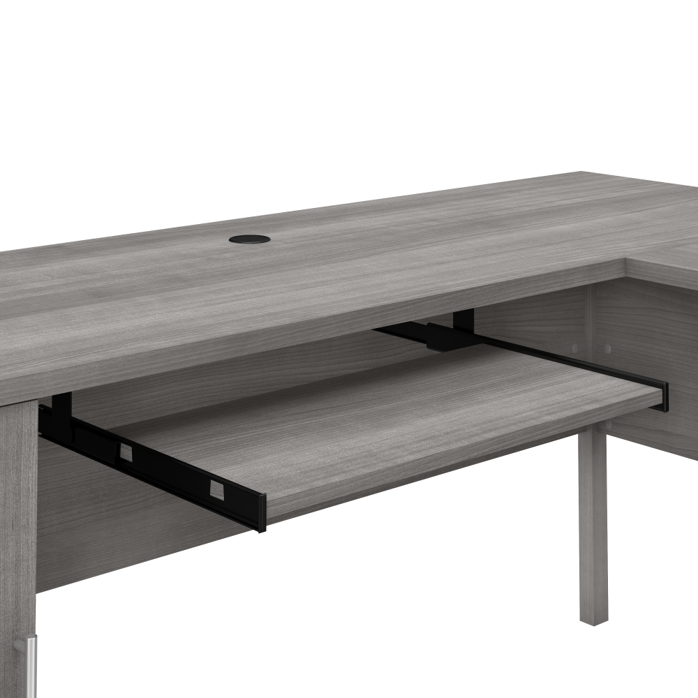 Shop Bush Furniture Somerset 60W L Shaped Desk with Storage, Image 04, WC81230K, #color_platinum gray