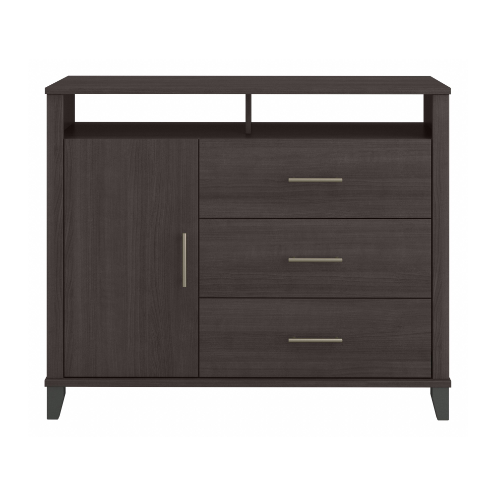 Shop Bush Furniture Somerset 3 Drawer Dresser and Bedroom TV Stand, Image 03, STV148SGK, #color_storm gray
