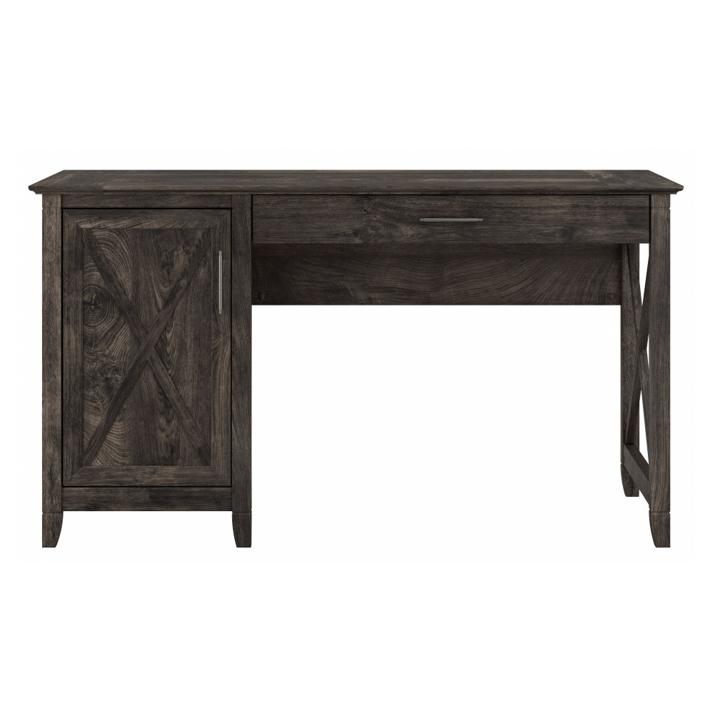 Shop Bush Furniture Key West 54W Computer Desk with Keyboard Tray and Storage, Image 03, KWD154GH-03, #color_dark gray hickory