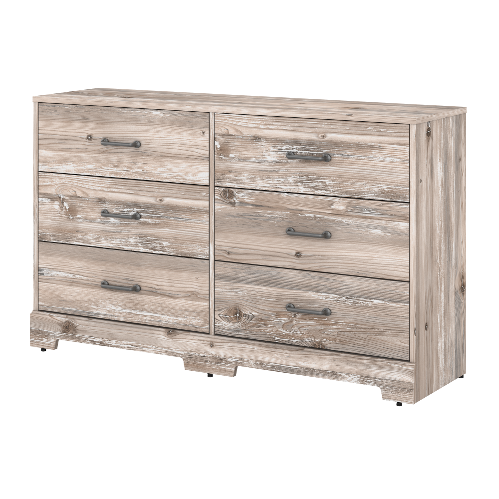 Shop Bush Furniture River Brook Tip Guard 6 Drawer Dresser, Image 01, RBS160BNA2, #color_barnwood
