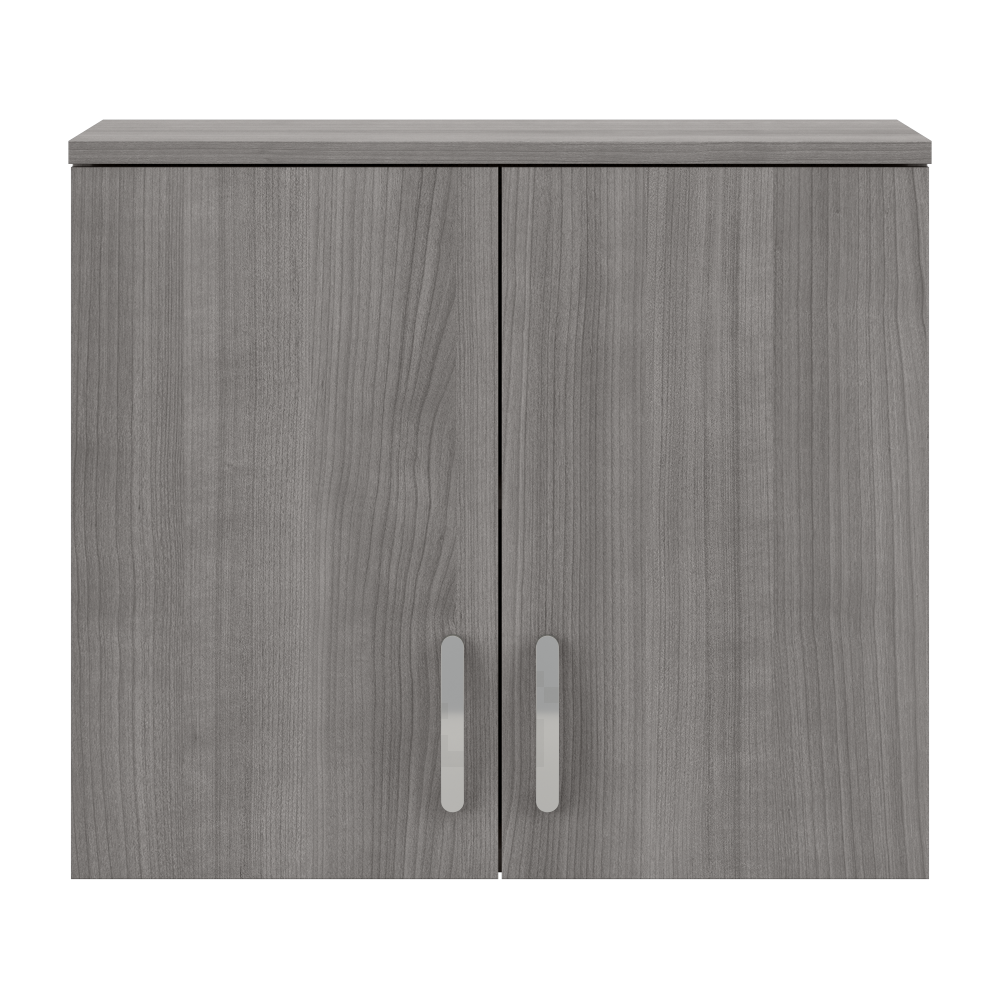 Shop Bush Business Furniture Universal Closet Wall Cabinet with Doors and Shelves, Image 03, CLS428PG-Z, #color_platinum gray
