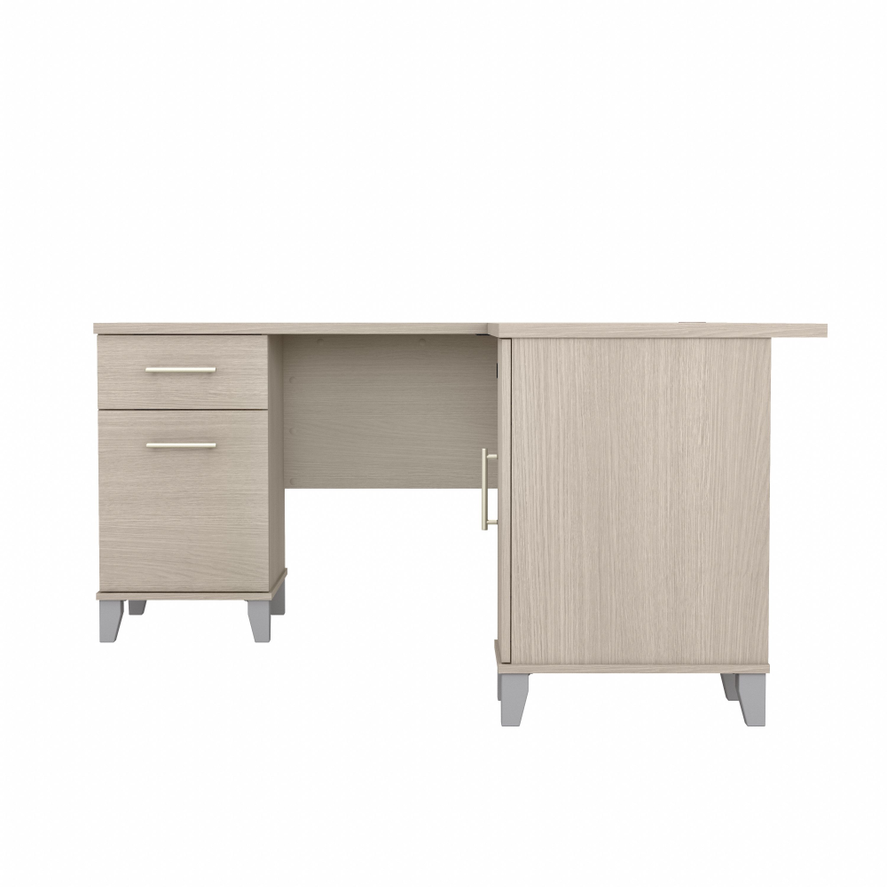 Shop Bush Furniture Somerset 60W L Shaped Desk with Storage, Image 03, WC81130K, #color_sand oak