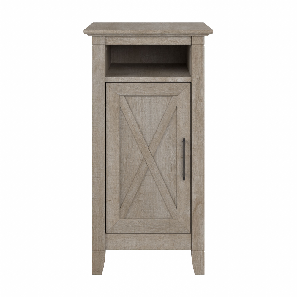Shop Bush Furniture Key West Small Storage Cabinet with Door, Image 03, KWS116WG-03, #color_washed gray