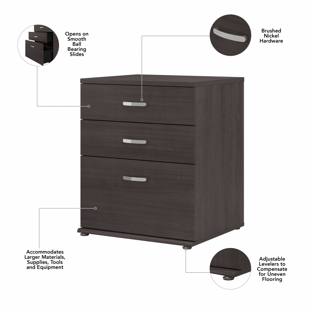 Shop Bush Business Furniture Universal Closet Organizer with Drawers, Image 07, CLS328SG-Z, #color_storm gray