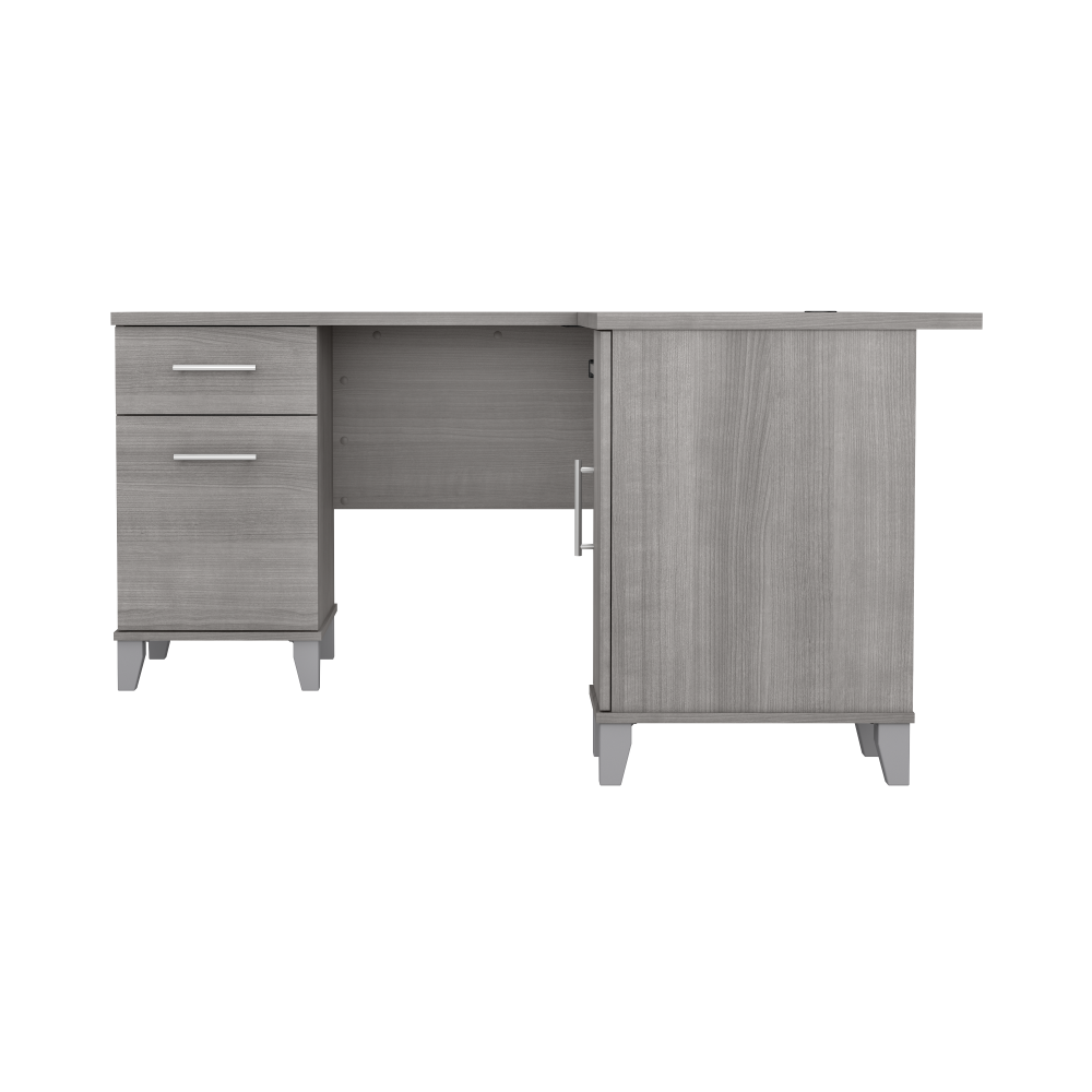 Shop Bush Furniture Somerset 60W L Shaped Desk with Storage, Image 03, WC81230K, #color_platinum gray