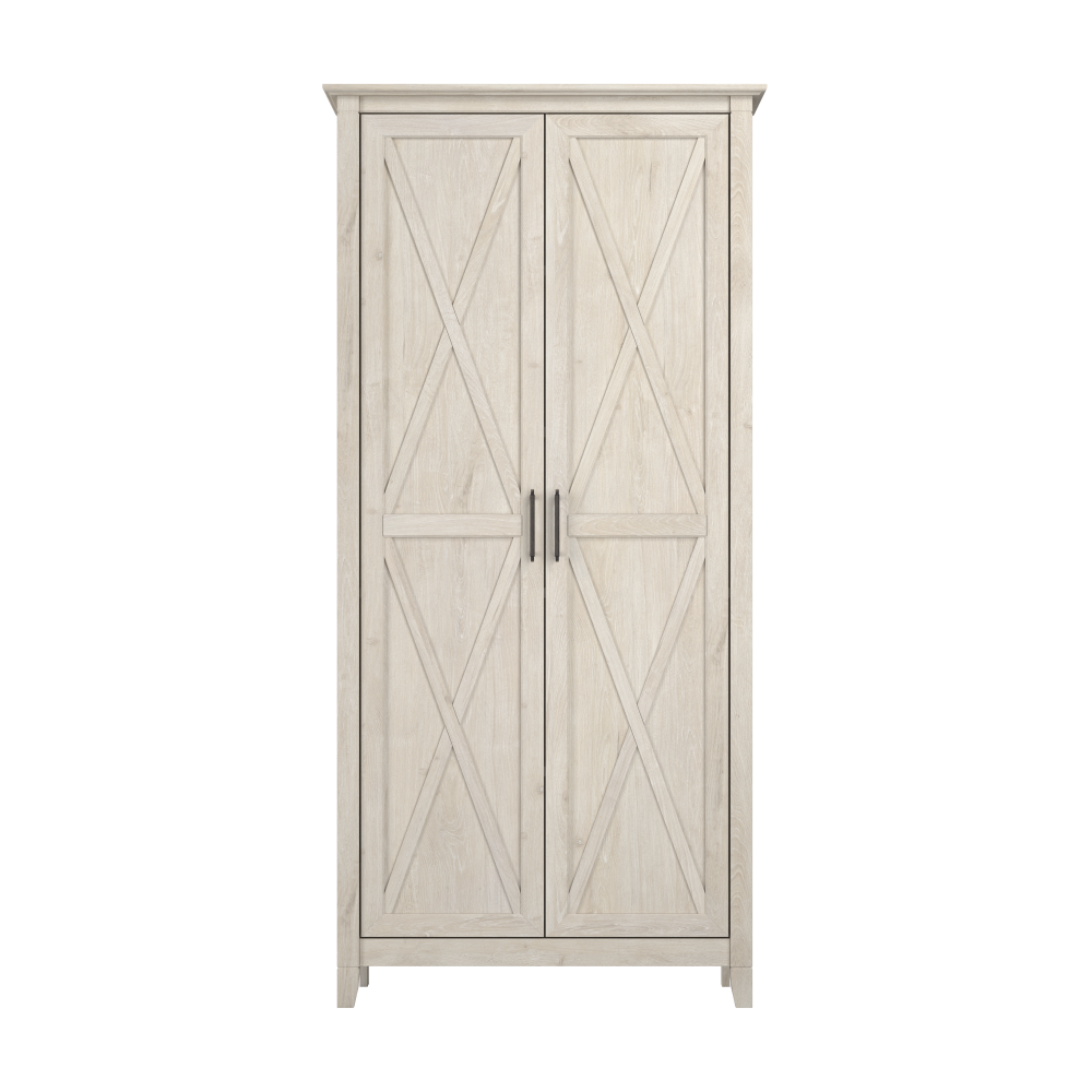 Shop Bush Furniture Key West Tall Kitchen Pantry Cabinet with Doors and Shelves, Image 03, KWS266LW-Z, #color_linen white oak