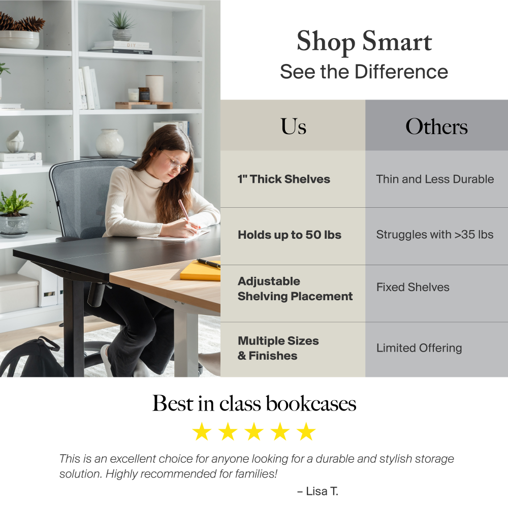 Shop Bush Furniture Universal Small 2 Shelf Bookcase, Image 04, WL12456, #color_platinum gray