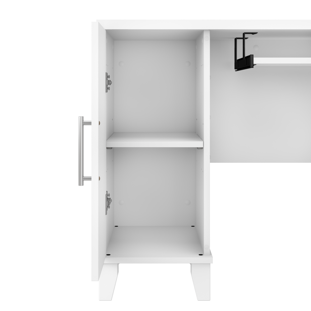Shop Bush Furniture Somerset 60W L Shaped Desk with Storage, Image 06, WC81930K, #color_white