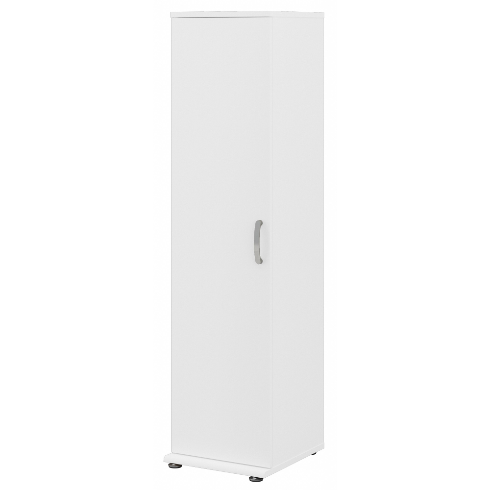 Shop Bush Business Furniture Universal Narrow Linen Tower with Door and Shelves, Image 01, LNS116WH-Z, #color_white