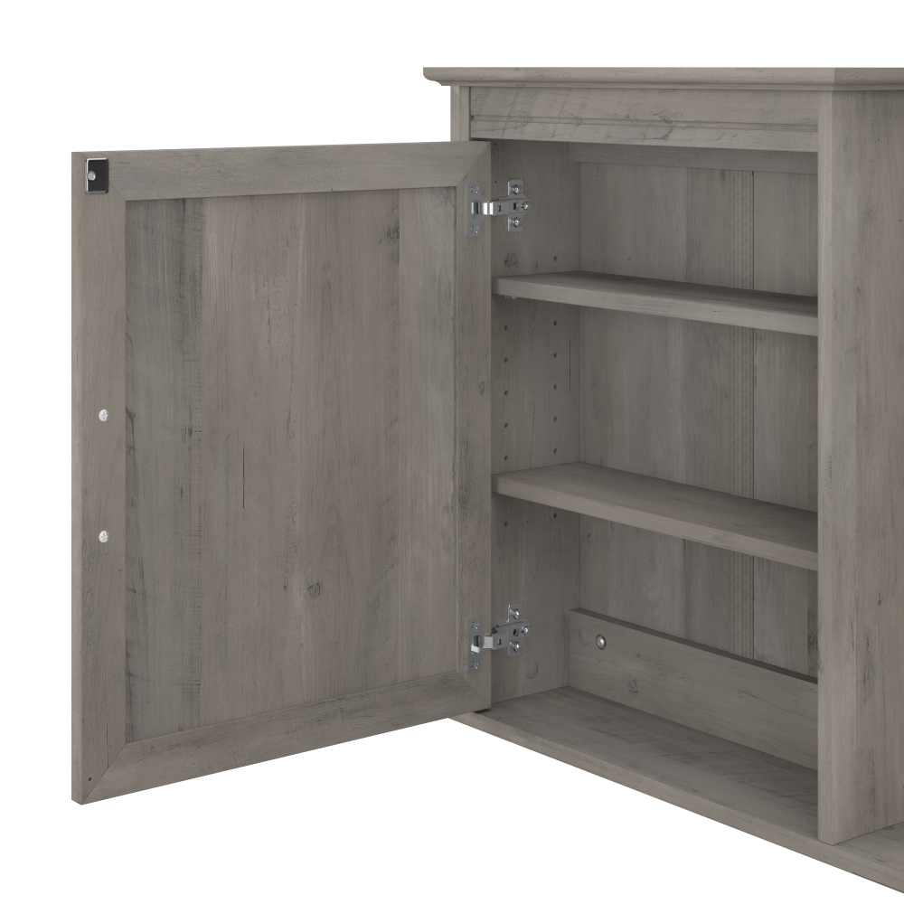 Shop Bush Furniture Key West Tall Linen Cabinet and Over The Toilet Storage Cabinet, Image 03, KWS038DG, #color_driftwood gray