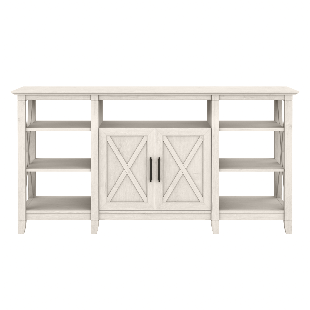 Shop Bush Furniture Key West Tall TV Stand for 65 Inch TV, Image 03, KWV160LW-03, #color_linen white oak