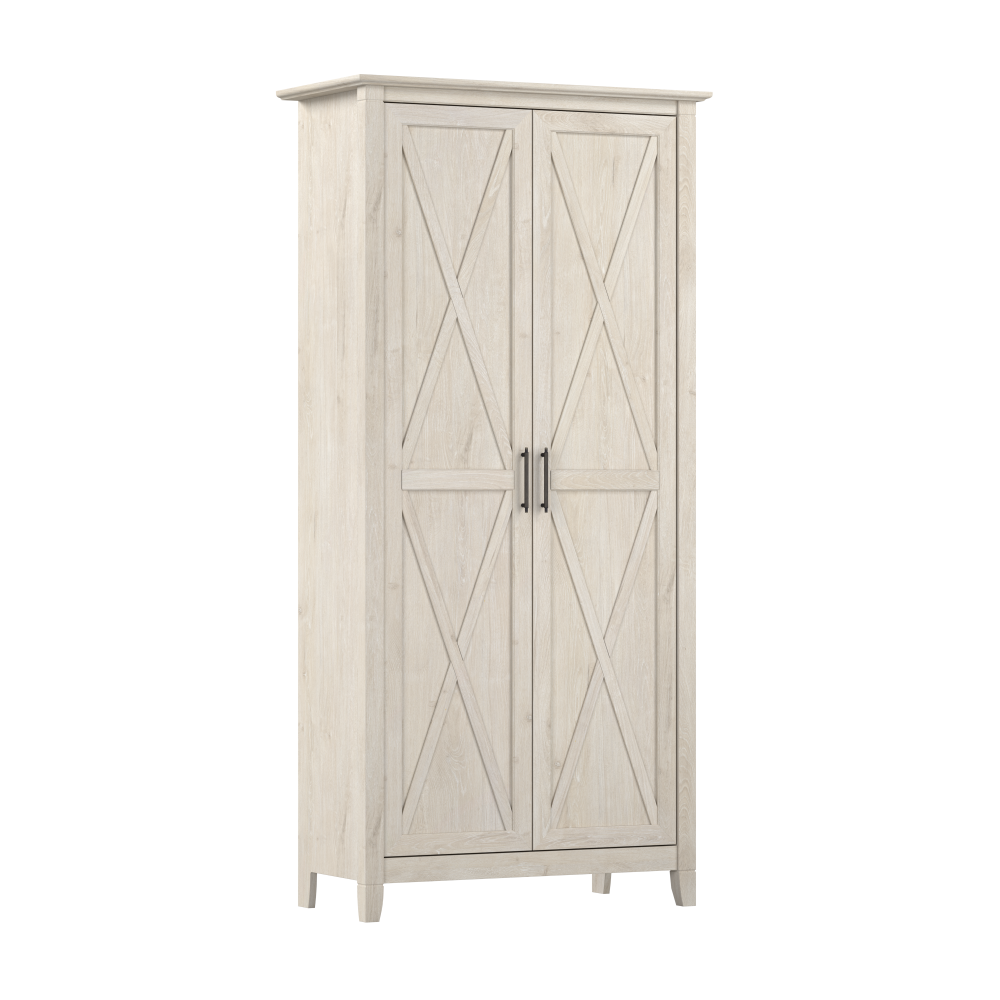 Shop Bush Furniture Key West Tall Kitchen Pantry Cabinet with Doors and Shelves, Image 01, KWS266LW-Z, #color_linen white oak