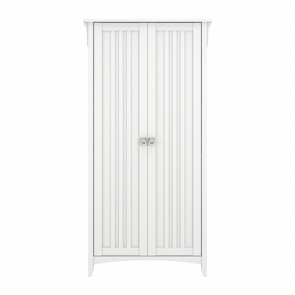 Shop Bush Furniture Salinas Tall Storage Cabinet with Doors, Image 03, SAS332G2W-03, #color_pure white