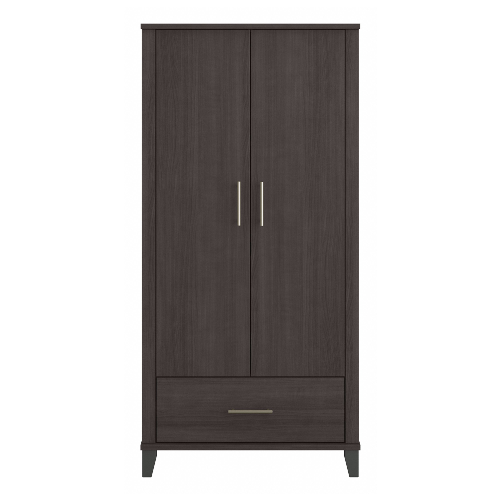 Shop Bush Furniture Somerset Tall Storage Cabinet with Doors and Drawer, Image 03, STS166SGK-Z2, #color_storm gray