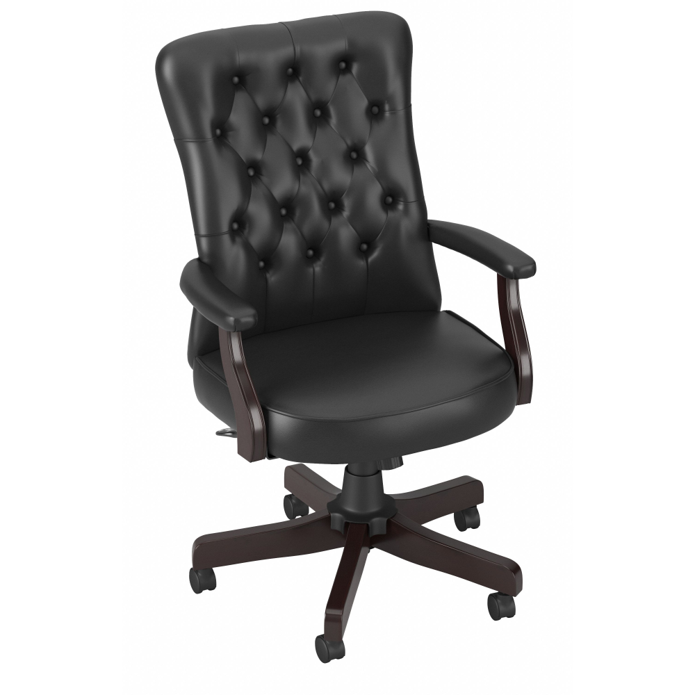 Shop Bush Business Furniture Arden Lane High Back Tufted Office Chair with Arms, Image 03, CH2303BLL-03, #color_black leather