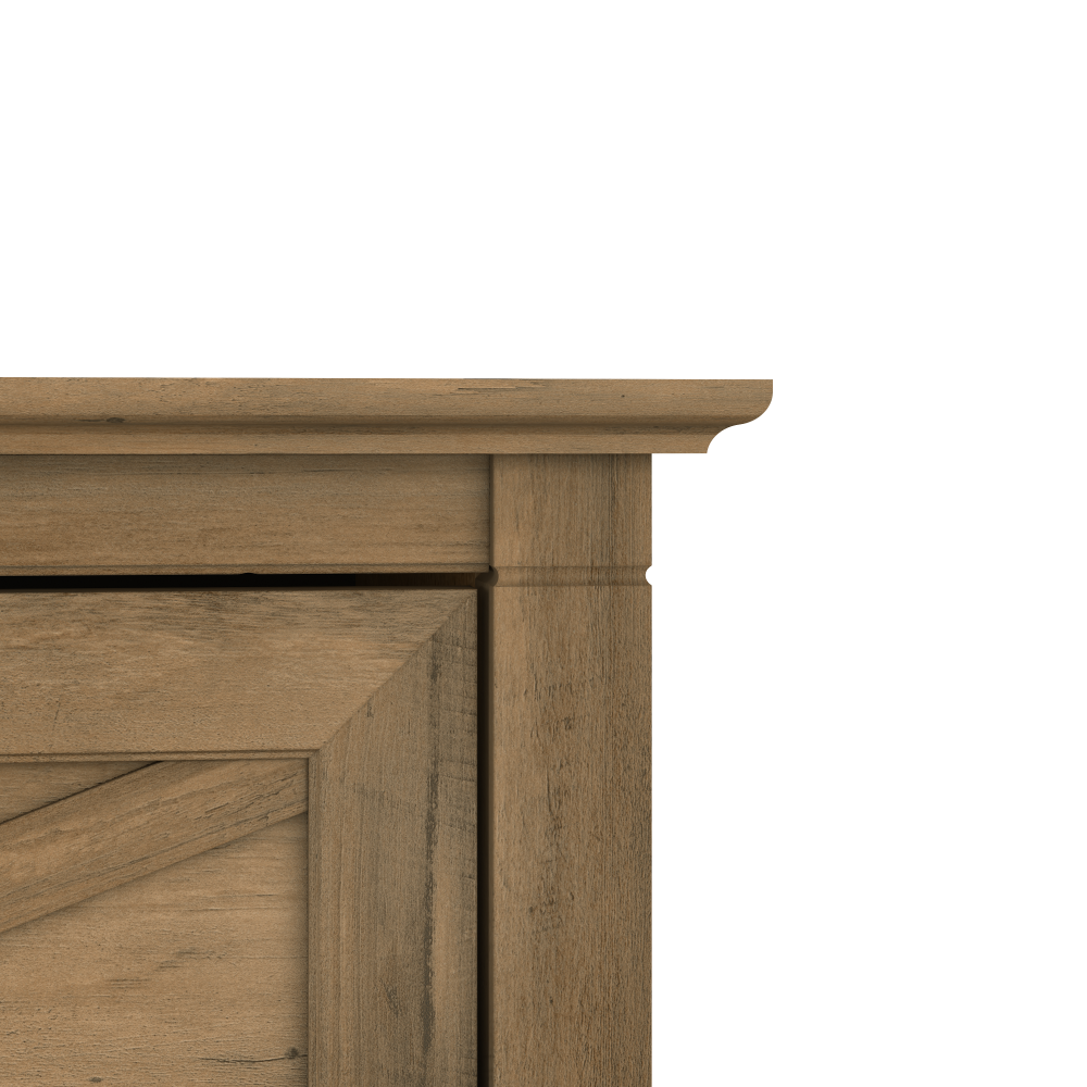 Shop Bush Furniture Key West Tall Kitchen Pantry Cabinet with Doors and Shelves, Image 07, KWS266RCP-Z, #color_reclaimed pine