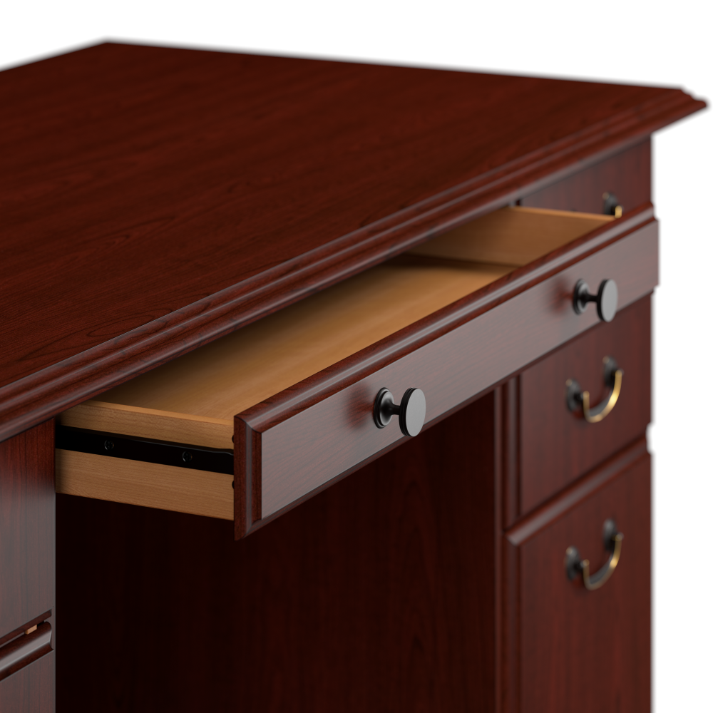 Shop Bush Business Furniture Arlington Executive Desk with Drawers, Image 07, WC65566-03K, #color_harvest cherry