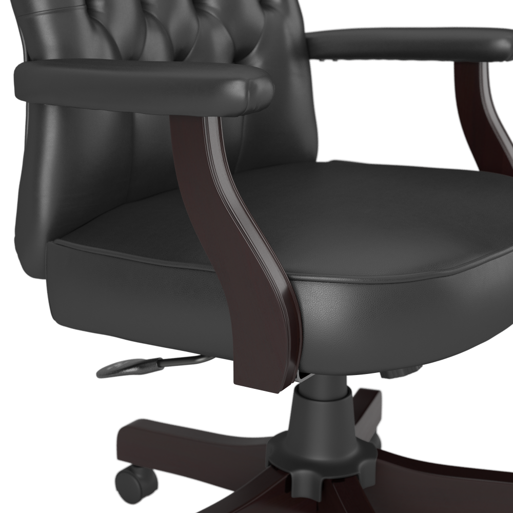 Shop Bush Business Furniture Arden Lane High Back Tufted Office Chair with Arms, Image 05, CH2303BLL-03, #color_black leather