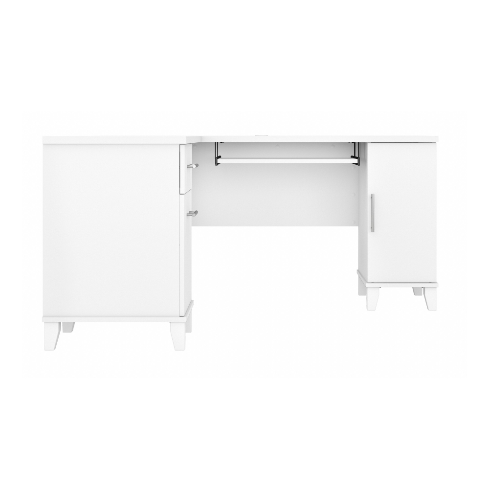 Shop Bush Furniture Somerset 60W L Shaped Desk with Storage, Image 03, WC81930K, #color_white