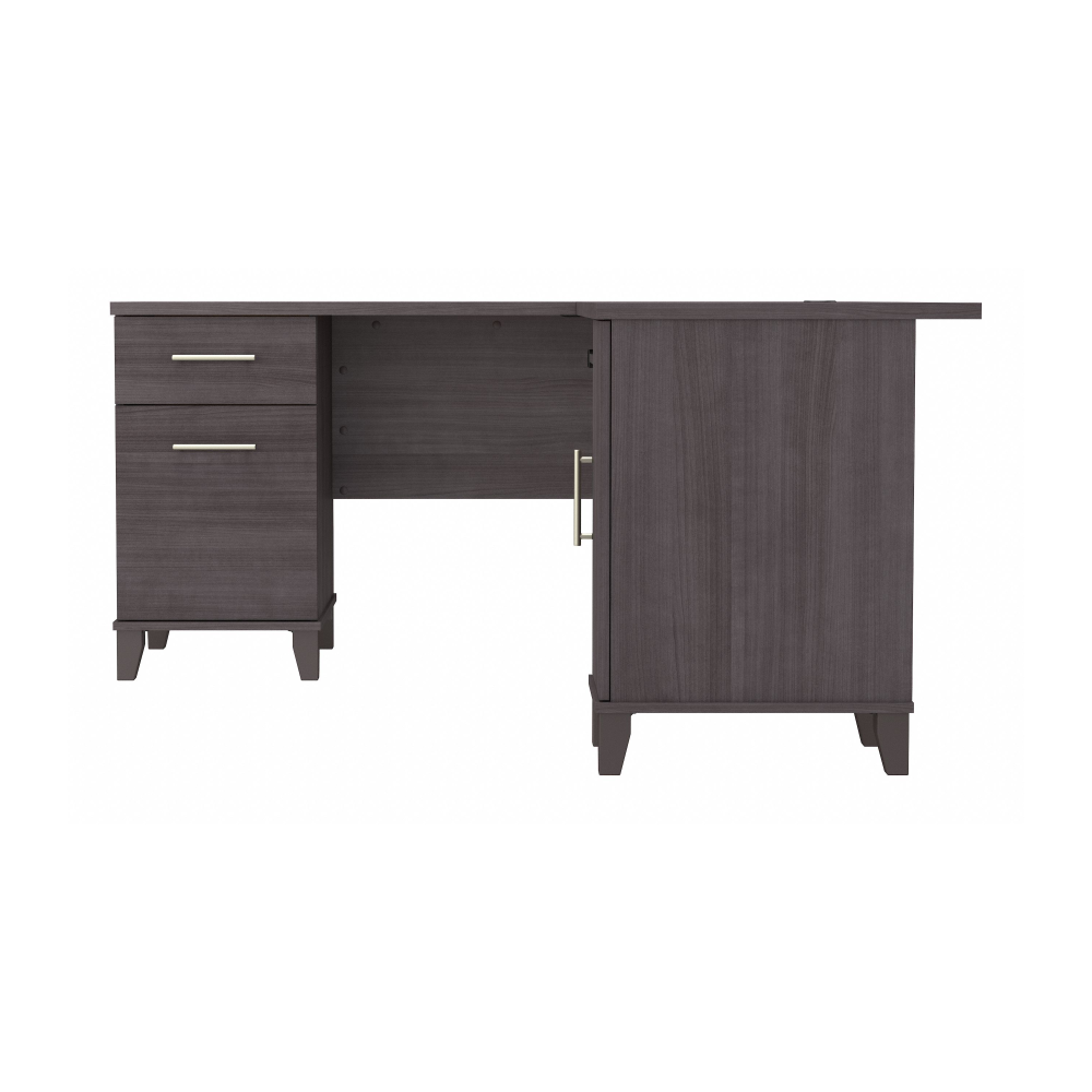 Shop Bush Furniture Somerset 60W L Shaped Desk with Storage, Image 03, WC81530K, #color_storm gray