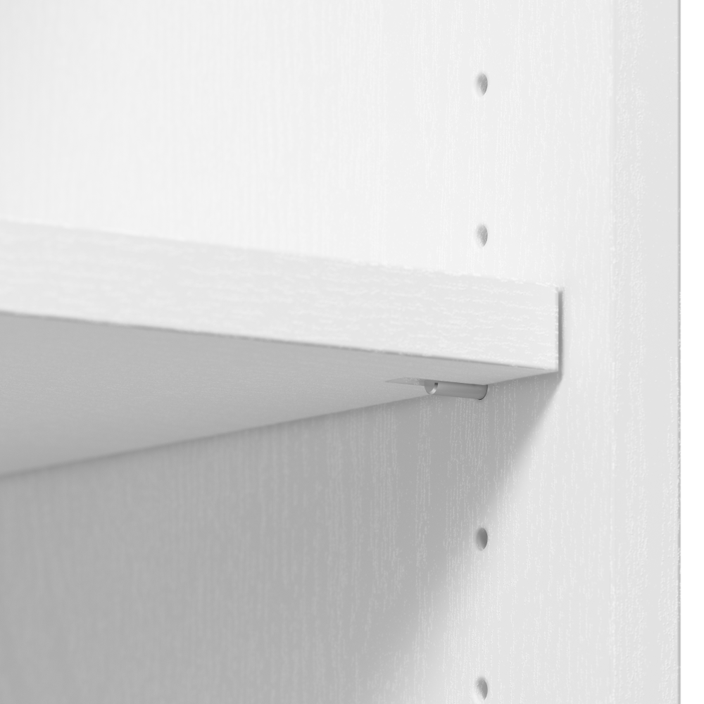Shop Bush Furniture Westbrook Curio Cabinet with Glass Doors, Image 08, WBS232WAS-03K, #color_white ash