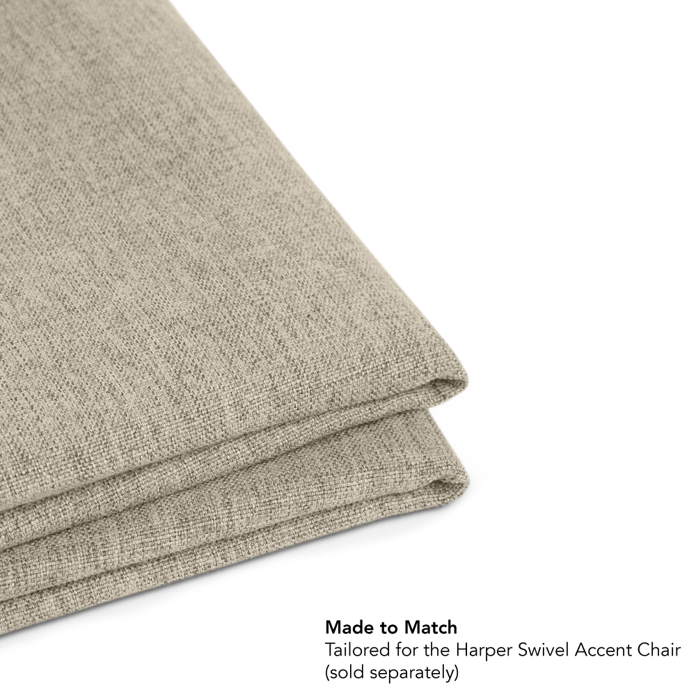 Shop Bush Home Harper Slipcover for Bush Home Harper Swivel Accent Chair, Image 06, HRKS01SDB-03, #color_sand basketweave fabric