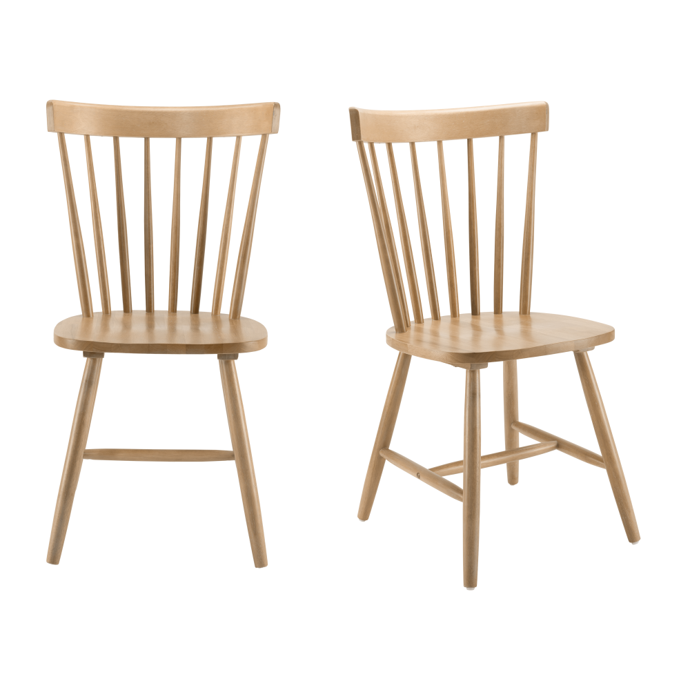 Shop Bush Furniture Windsor High Back Spindle Dining Chairs - Set of 2, Image 01, WDNCH02NHS-03, #color_natural honey brown