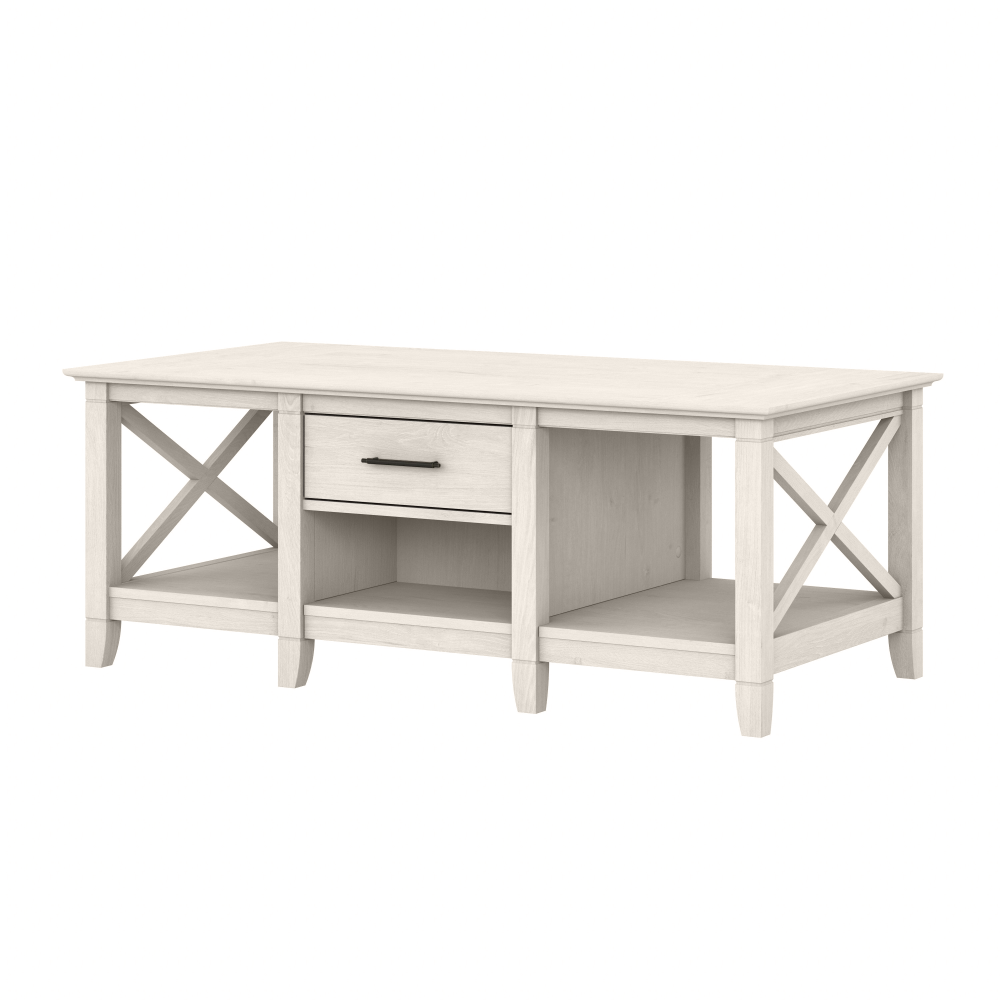 Shop Bush Furniture Key West Coffee Table with Storage, Image 01, KWT148LW-03, #color_linen white oak