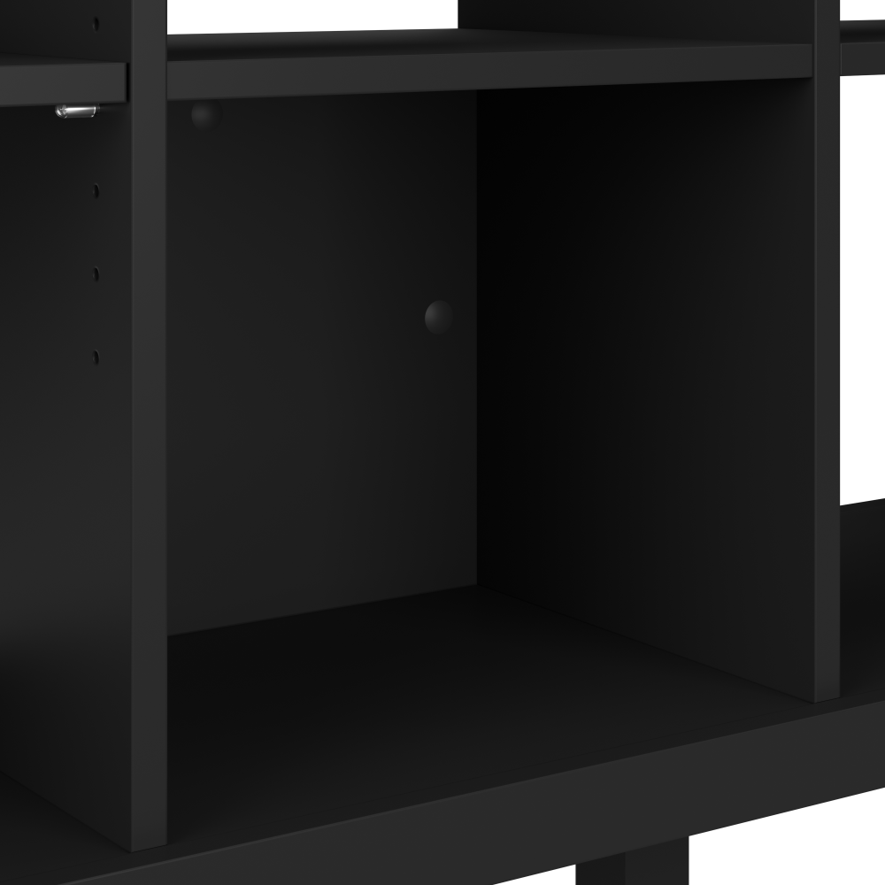 Shop Bush Furniture Broadview 6 Cube Organizer, Image 05, BDB145CBL-03, #color_classic black