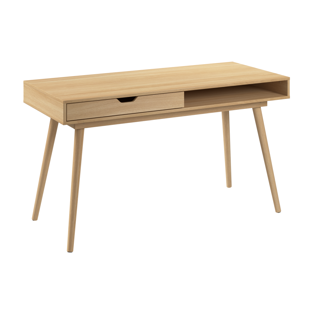 Shop Bush Furniture Nora 54W Writing Desk, Image 01, NRD154NO-03, #color_natural oak
