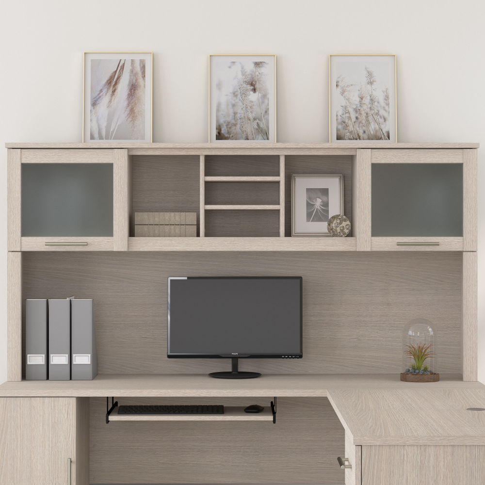Shop Bush Furniture Somerset 72W Desk Hutch, Image 02, WC81111, #color_sand oak