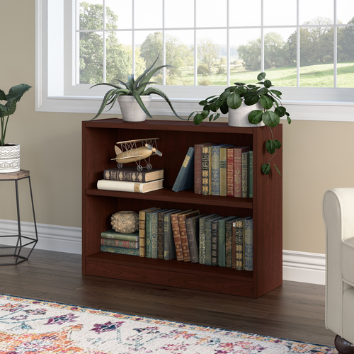 Shop Bush Furniture Universal Small 2 Shelf Bookcase, Image 02, WL12447, #color_vogue cherry