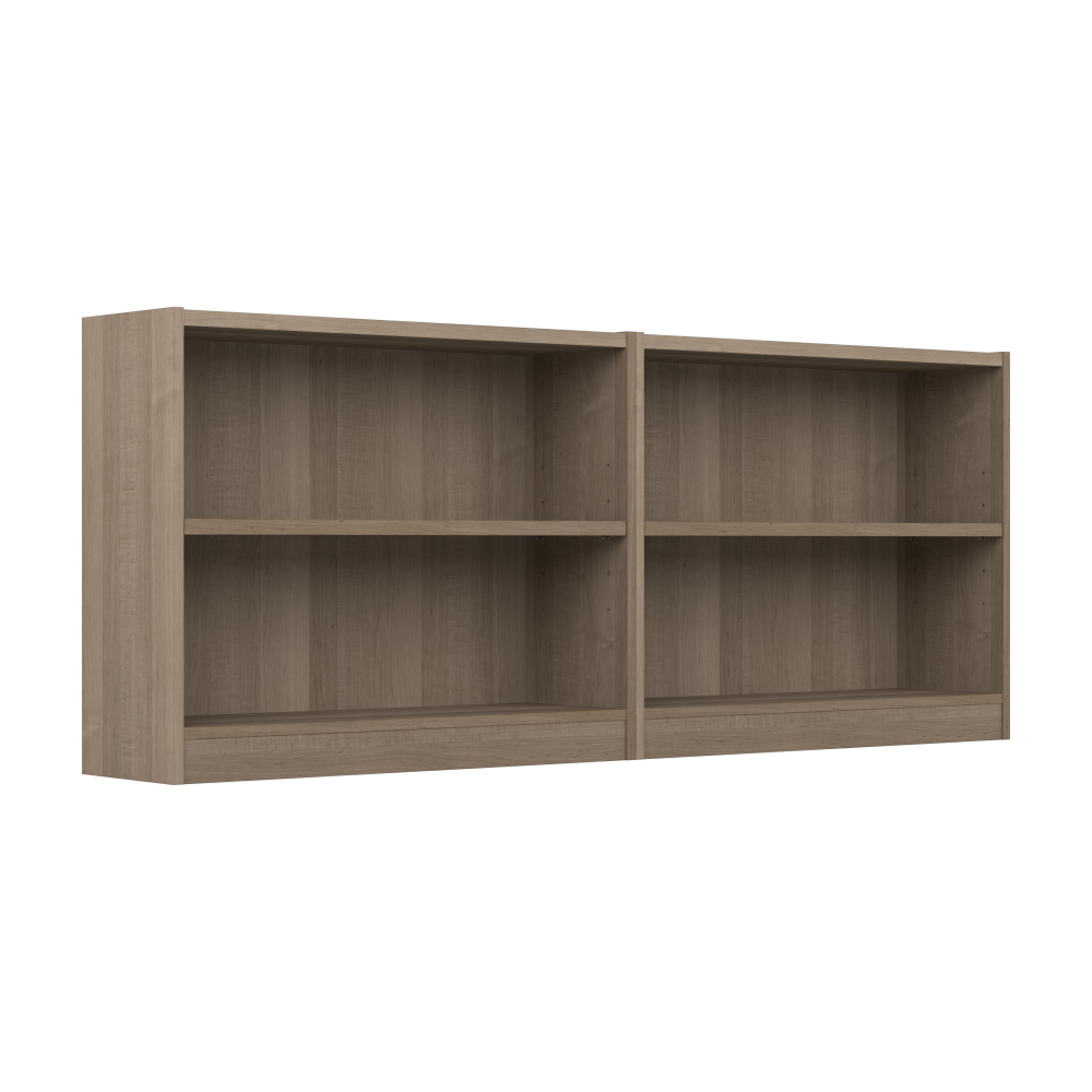 Shop Bush Furniture Universal Small 2 Shelf Bookcase - Set of 2, Image 01, UB001AG, #color_ash gray
