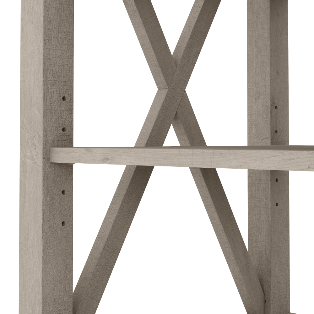 Shop Bush Furniture Key West 6 Cube Bookcase, Image 06, KWB146WG-03, #color_washed gray