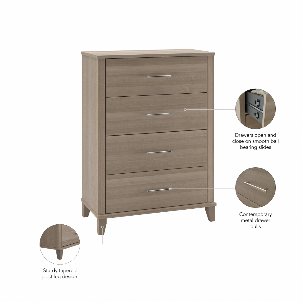 Shop Bush Furniture Somerset Chest of Drawers, Image 08, STS132AG, #color_ash gray