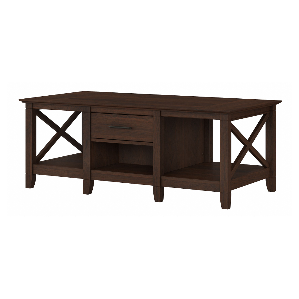 Shop Bush Furniture Key West Coffee Table with Storage, Image 01, KWT148BC-03, #color_bing cherry