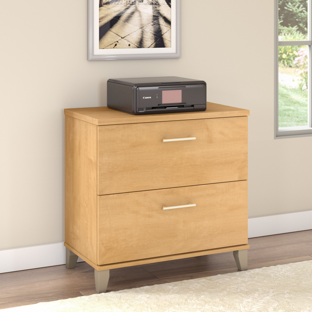 Shop Bush Furniture Somerset 2 Drawer Lateral File Cabinet, Image 02, WC81480, #color_maple cross