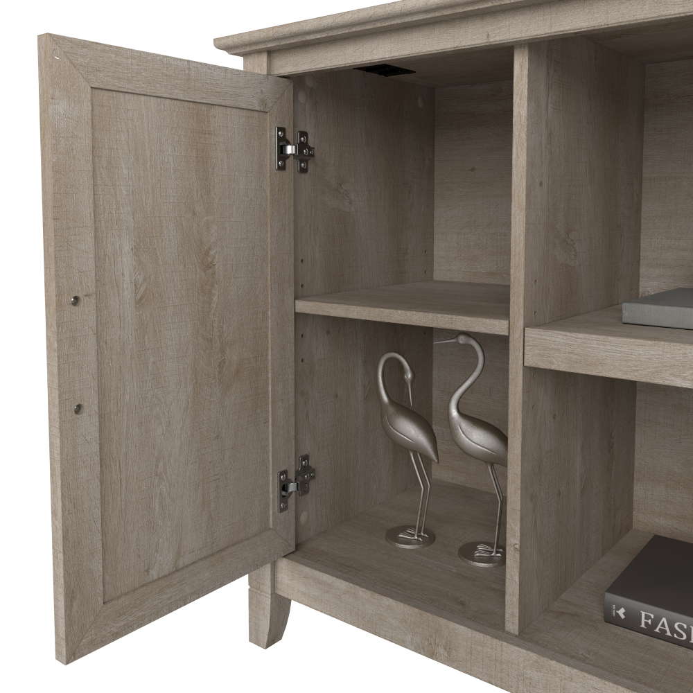 Shop Bush Furniture Key West Accent Cabinet with Doors, Image 05, KWS146WG-03, #color_washed gray