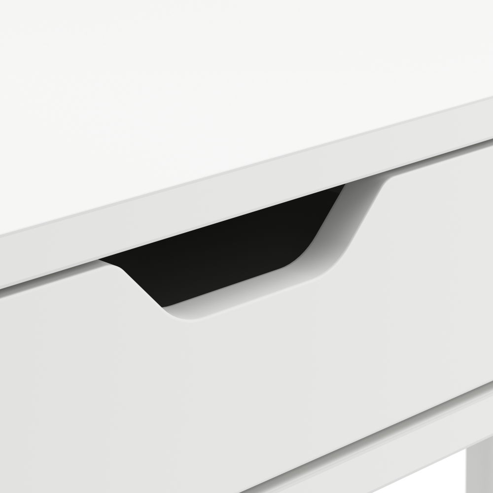 Shop Bush Furniture Nora 54W Writing Desk, Image 05, NRD154WH-03, #color_pure white