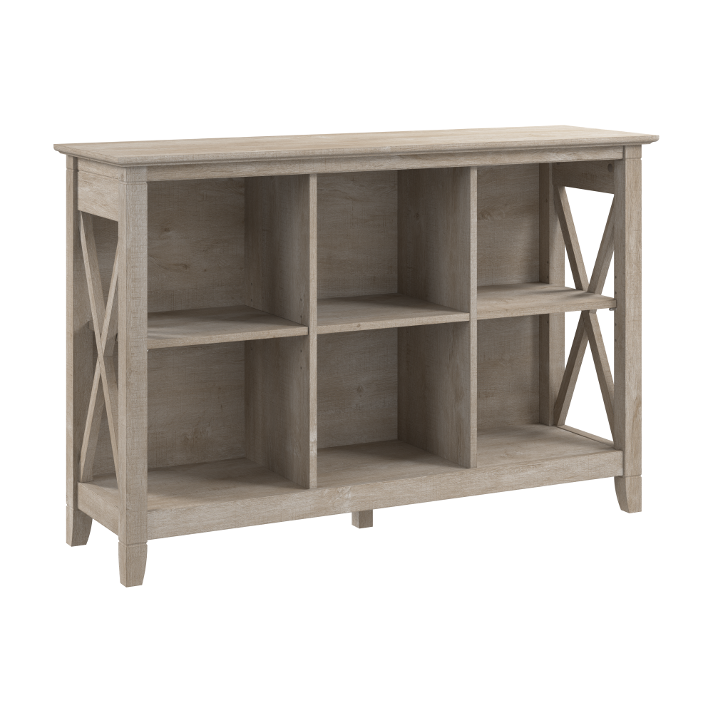 Shop Bush Furniture Key West 6 Cube Bookcase, Image 01, KWB146WG-03, #color_washed gray