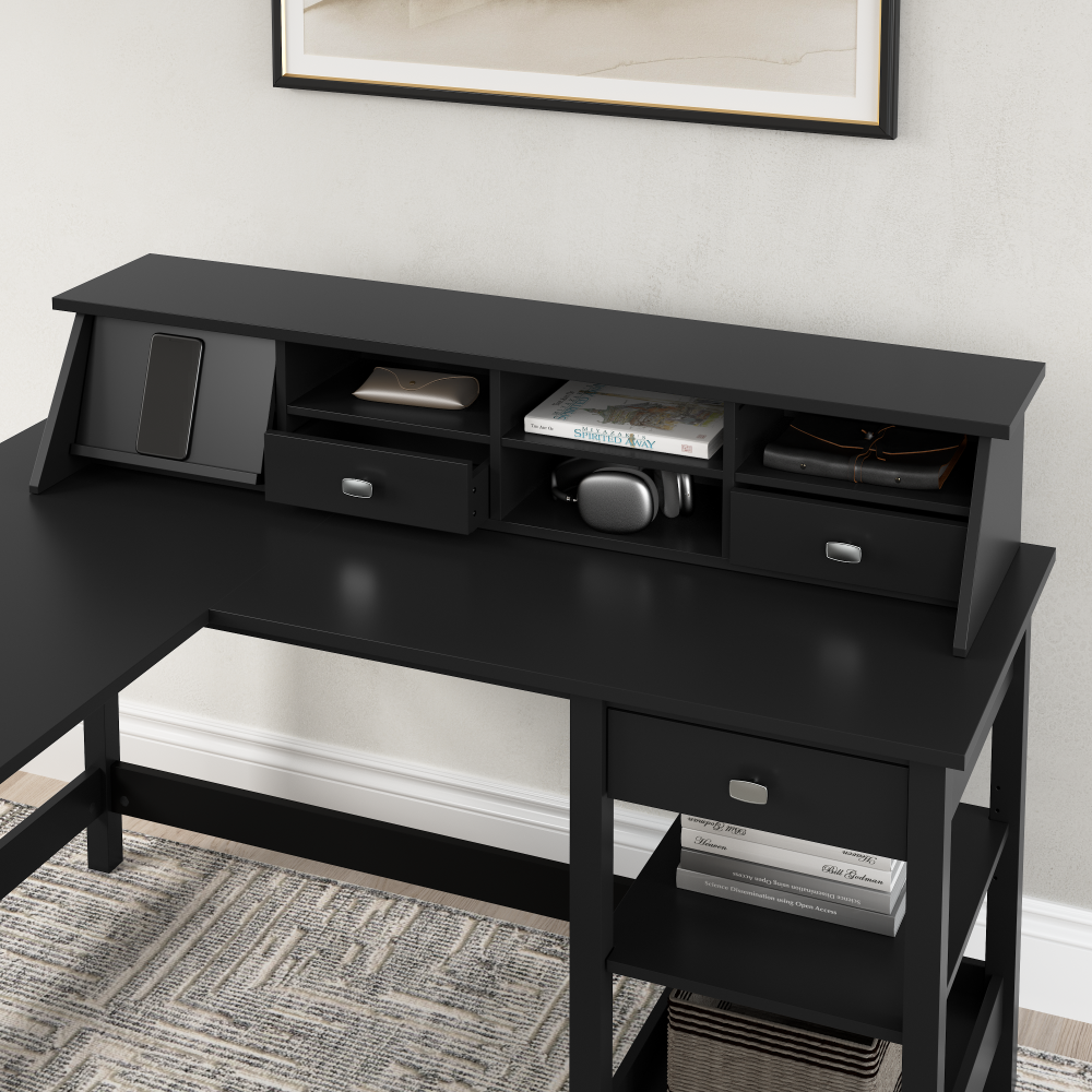 Shop Bush Furniture Broadview Desktop Organizer, Image 02, BDH154CBL-03, #color_classic black